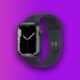 apple watch on purple background